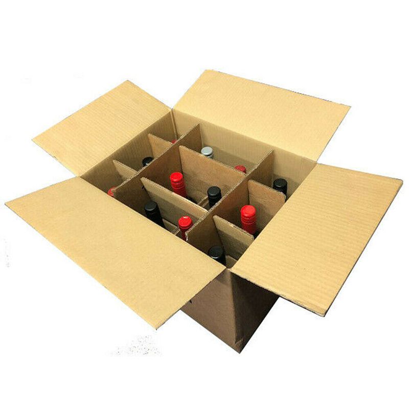 12 Wine Bottle Strong Cardboard Box with Inserts Bundle We Can